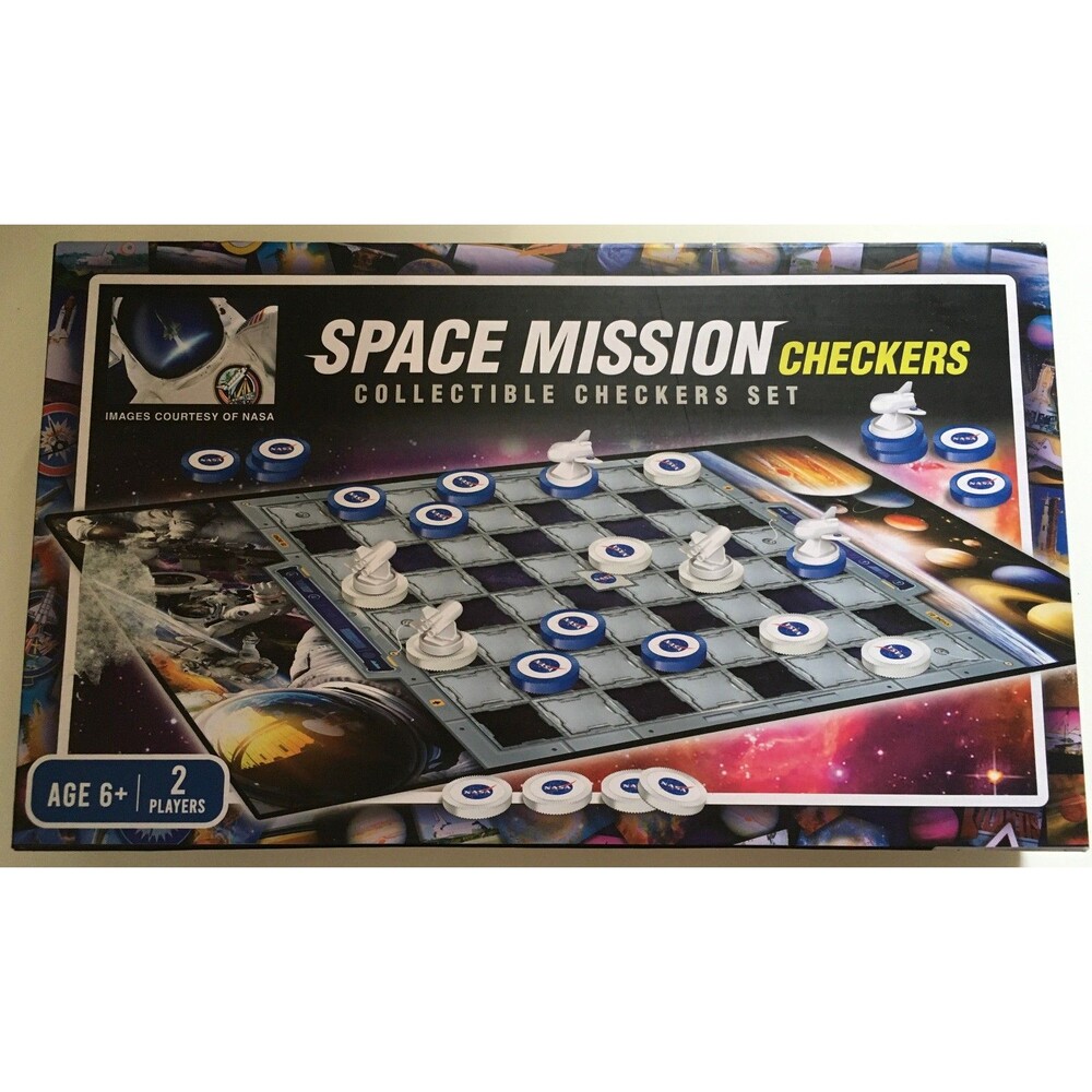 MasterPieces - Space Mission Collectible Checkers Set - HERSHEYS NASA Board Game
